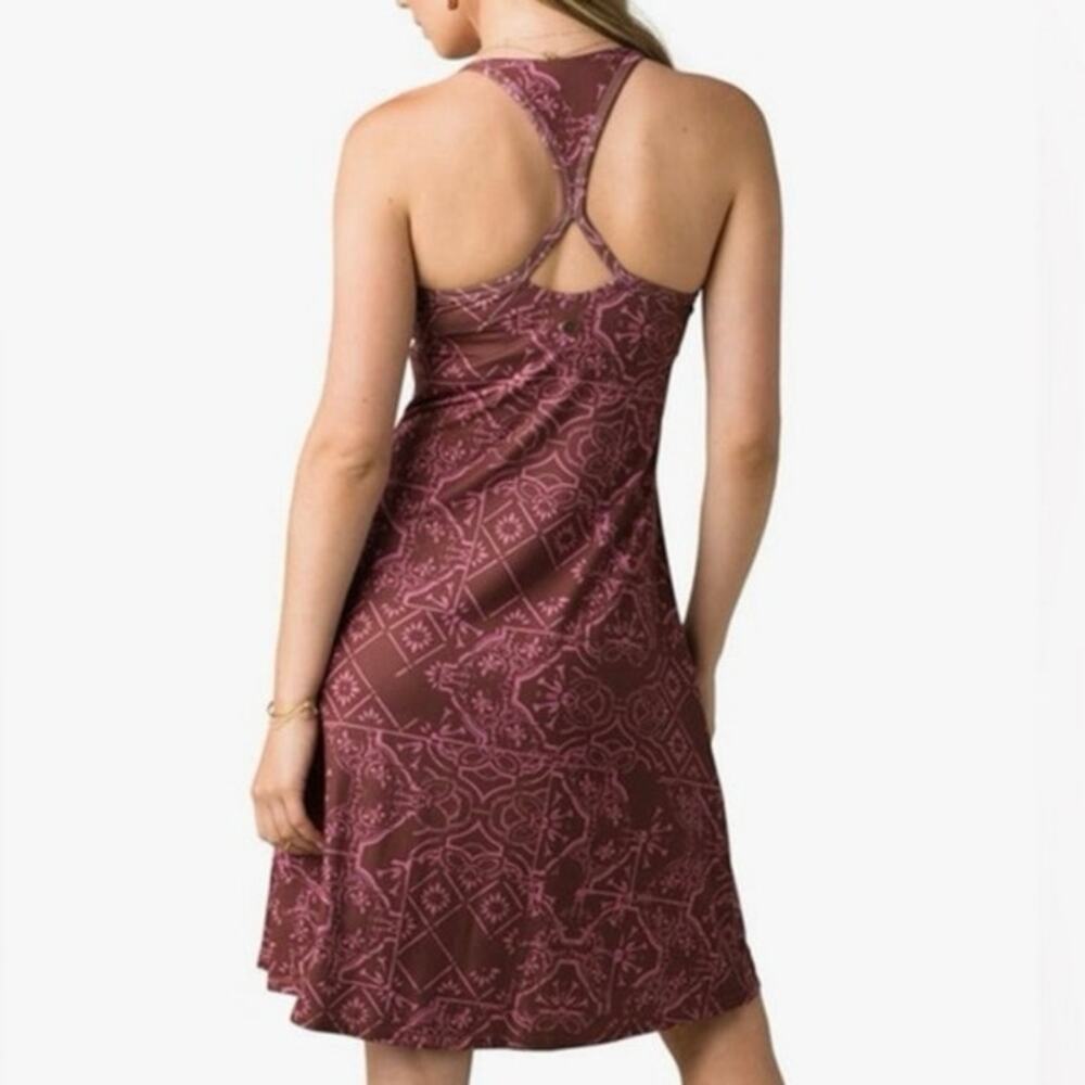 Prana Mauve Patterned Racerback Dress - Picture 3 of 9